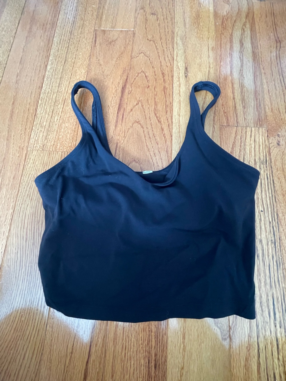 lululemon athletica Black Crop Sports Bra Tank